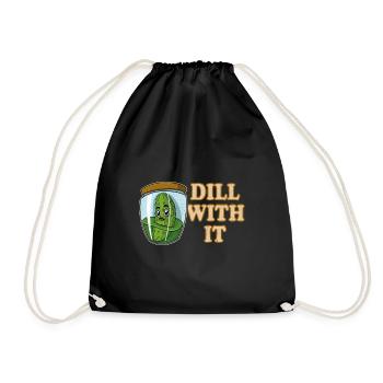 Concombres, cornichons, cornichons, fruits - Sac de sport léger - noir - Devant