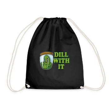 Concombres, cornichons, cornichons, fruits - Sac de sport léger - noir - Devant