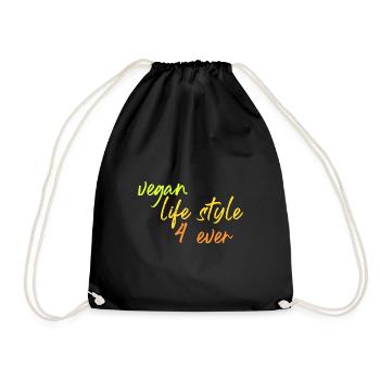 mode de vie végétalien 4 ever - Sac de sport léger - noir - Devant