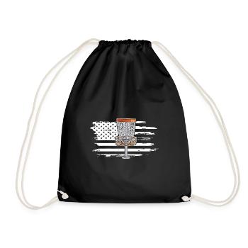 Flying Disc Throwing Disc Golf Leisure Sports - Drawstring Bag - black - Front