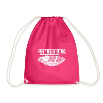 Injera eritrische Küche Essen Brot Backen - Turnbeutel - Fuchsia - Vorne
