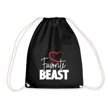 Favorite Beast - Drawstring Bag - black - Front
