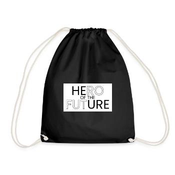 Hero of the future - Drawstring Bag - black - Front