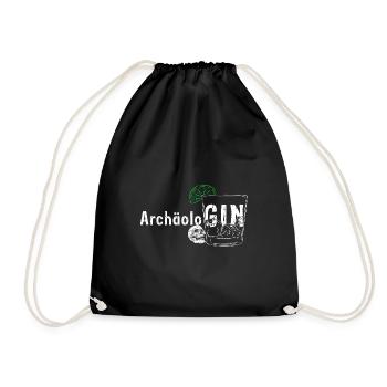 ArchäoloGIN Gin Liebhaberin Gin Geschenkidee Gin - Turnbeutel - Schwarz - Vorne