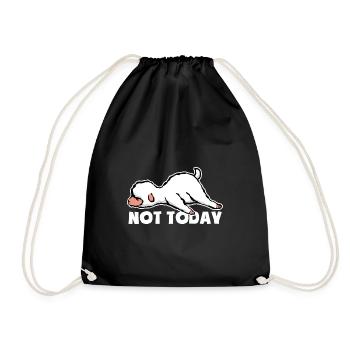 Pas aujourd’hui - Fatigué et paresseux - Agneau - Mouton - Sac de sport léger - noir - Devant
