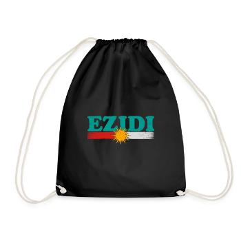 Ezidchan Yezidische Region Kurmandschi Irak - Turnbeutel - Schwarz - Vorne