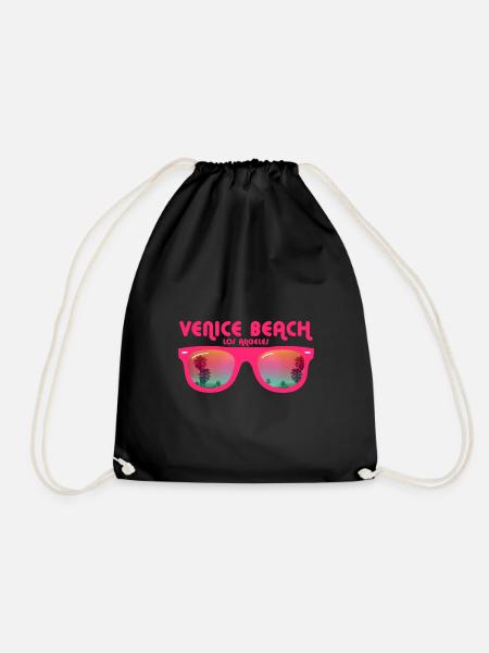 Venice Beach Los Angeles - Drawstring Bag - black