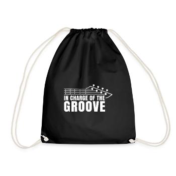 Bassist In Charge of the Groove Bass Musician - Drawstring Bag - black - Front