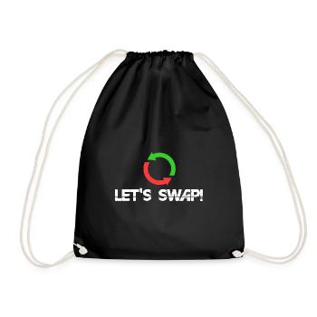 Let's swap! - Drawstring Bag - black - Front