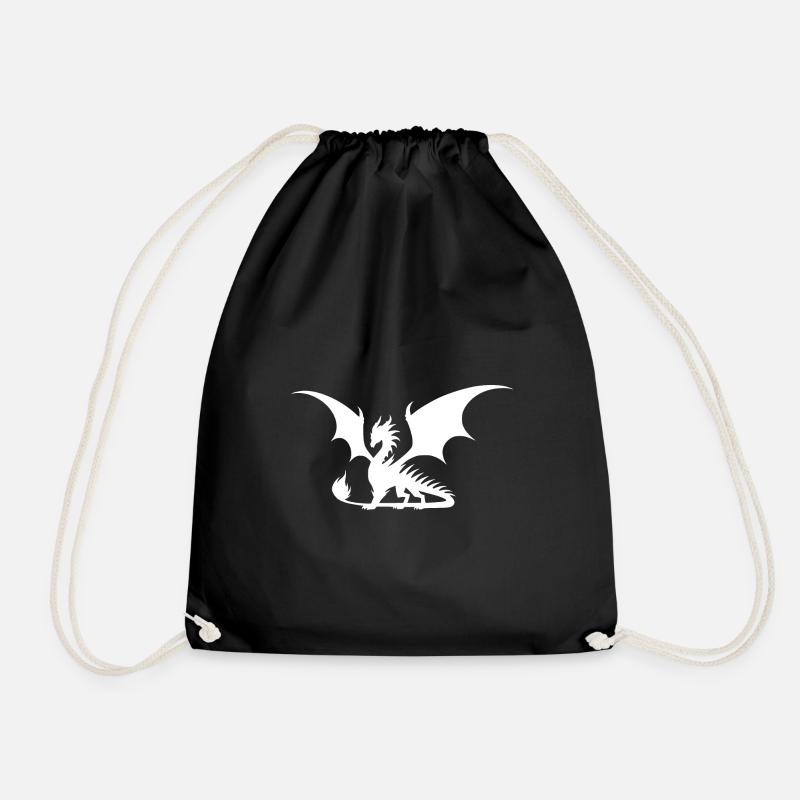 Dragon impressionnant avec des ailes - Sac de sport léger - noir