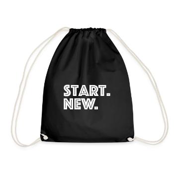 start new | New beginning, bestseller, divorce - Drawstring Bag - black - Front