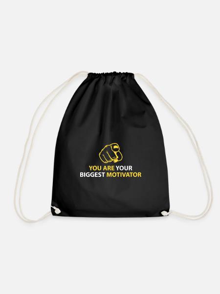 Sie sind Ihr größter Motivator - Turnbeutel - Schwarz
