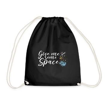 Space Telescope Astronomy Stars Planets - Drawstring Bag - black - Front