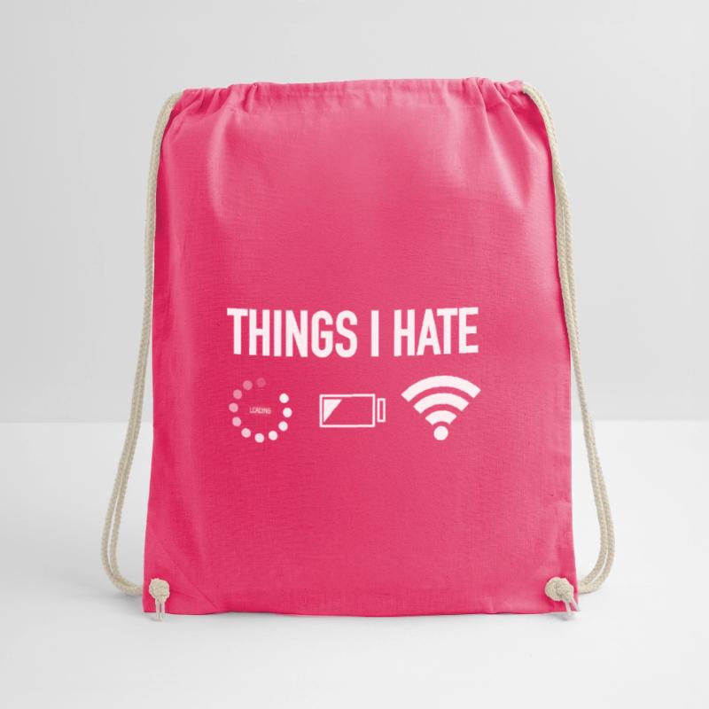 Things i Hate Funny programmer gamer computer Drawstring Bag