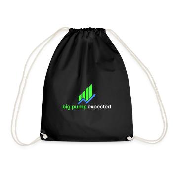 large pump expected - Drawstring Bag - black - Front