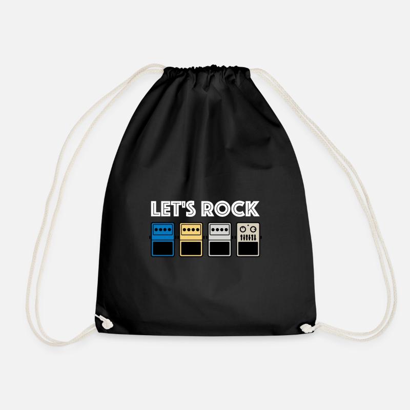 Let's Rock | Effektpedal, Effektgerät, Gitarre - Turnbeutel - Schwarz