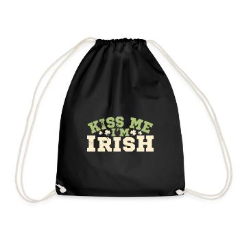 Shamrock Irlande Drapeau irlandais de la Saint-Patrick - Sac de sport léger - noir - Devant