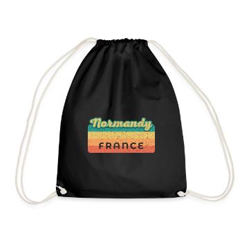 Tourist Frankreich Normandie Normannisch Sprache - Turnbeutel - Schwarz - Vorne