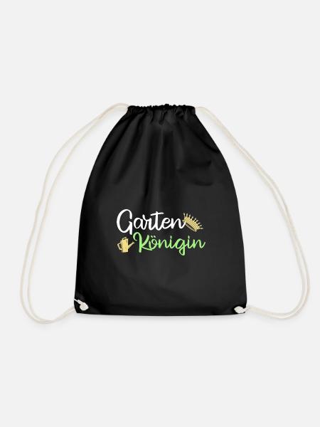 Garten Königin Gärtnerin Gießkanne - Turnbeutel - Schwarz