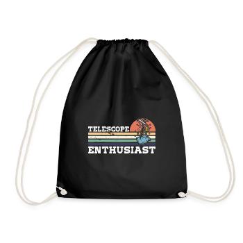 Astronomy Stars Space Telescope Hobby - Drawstring Bag - black - Front