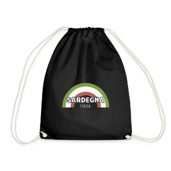 Mediterranean Sea, Sardinia, Sardinia, Sardegna, Italy - Drawstring Bag - black - Front