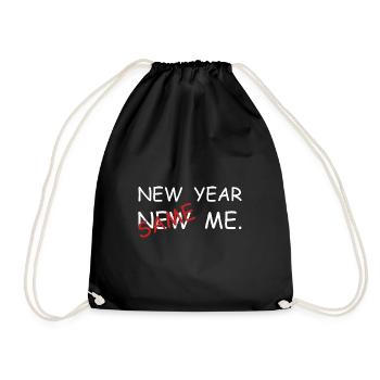 New Year, Same Me | New Year's Eve, New Year's Eve - Drawstring Bag - black - Front