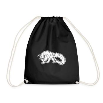 Tierwelt Binturong Polynesien Natur Bärenkatze - Turnbeutel - Schwarz - Vorne
