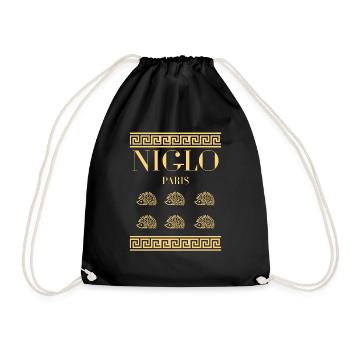 niglo v or .png - Sac de sport léger - noir - Devant