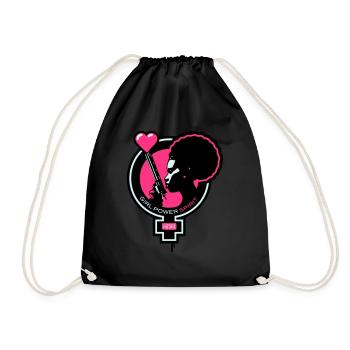 Girl-Power-Spirit-01-customizable - Sac de sport léger - noir - Devant