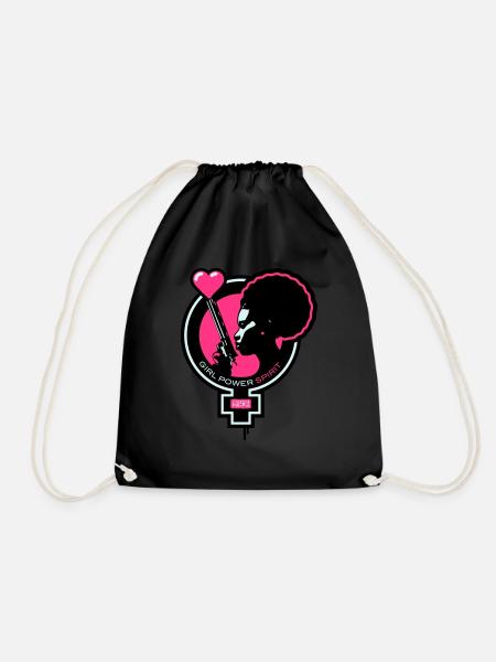 Girl-Power-Spirit-01-customizable - Sac de sport léger - noir
