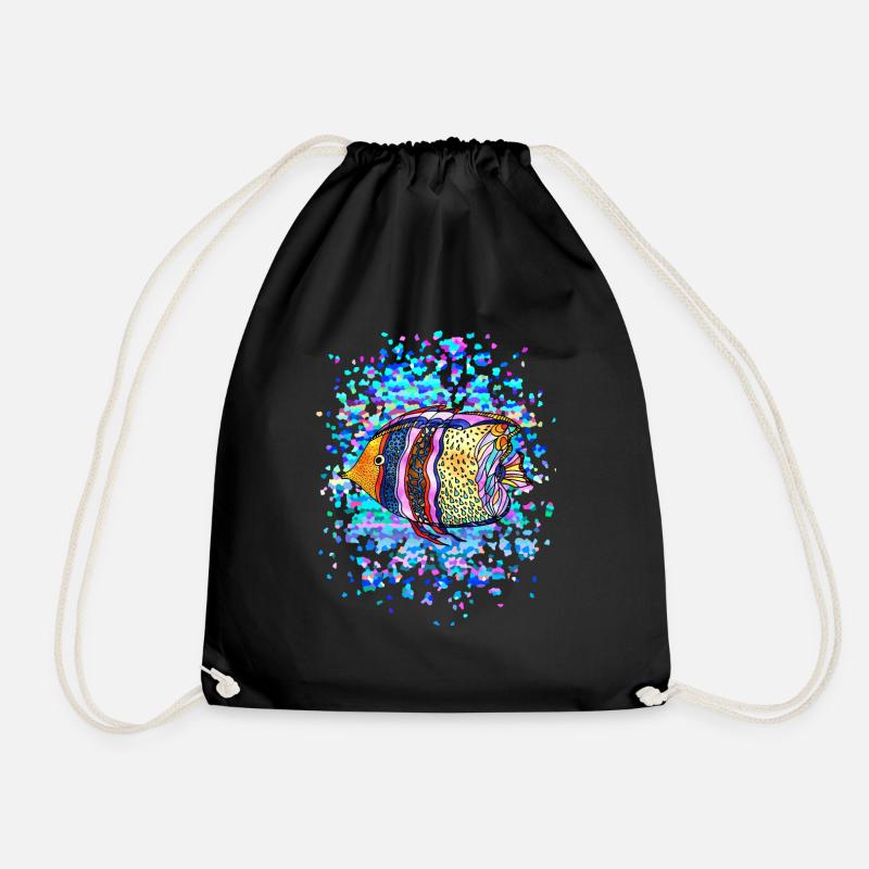 poisson - Sac de sport léger - noir