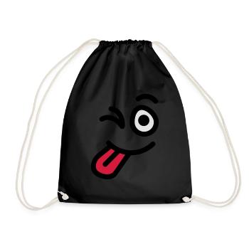wink_face - Sac de sport léger - noir - Devant