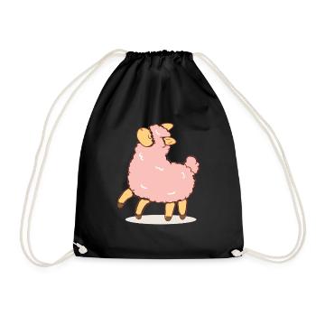 Pink sheep - Drawstring Bag - black - Front