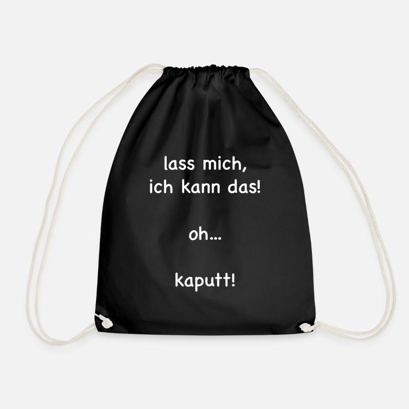 lass mich ich kann das - Turnbeutel - Schwarz