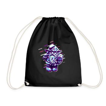 Nombre Gnome 80 Rétro Violet - Sac de sport léger - noir - Devant