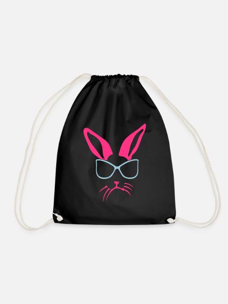 Kaninchen Kaninchen Sonnenbrille kaninchen - Turnbeutel - Schwarz
