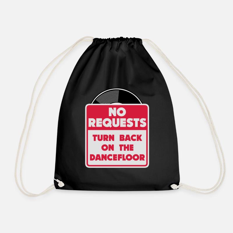 no_requests_03 - Drawstring Bag - black
