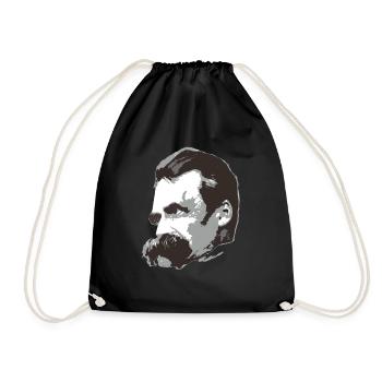 Nietzsche (3farbig) - Turnbeutel - Schwarz - Vorne