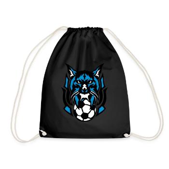foot lynx logo sauvage animal club - Sac de sport léger - noir - Devant