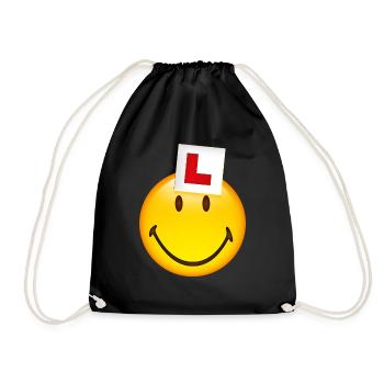Smiley New Driver - Drawstring Bag - black - Front