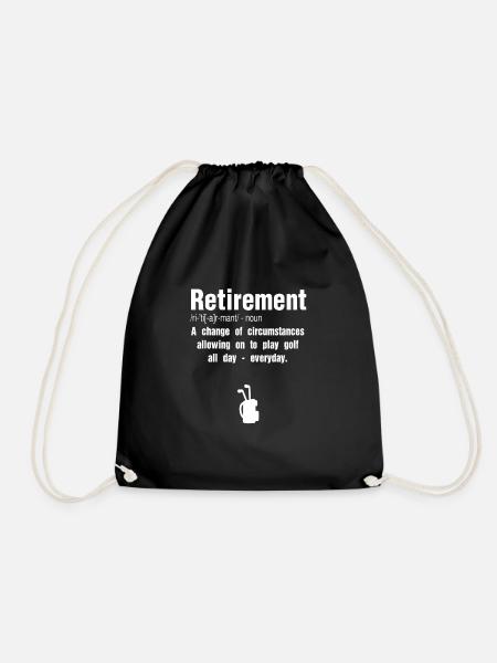Lustiger Ruhestands-Geschenk-Golf-Spieler-Golfspieler - Turnbeutel - Schwarz