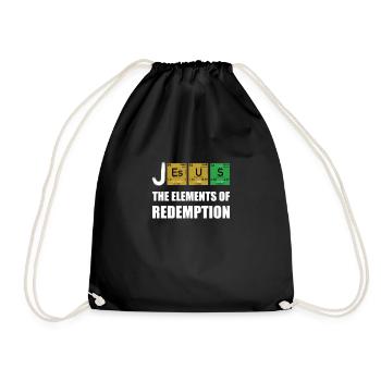 Christian funny nerd statement - Drawstring Bag - black - Front