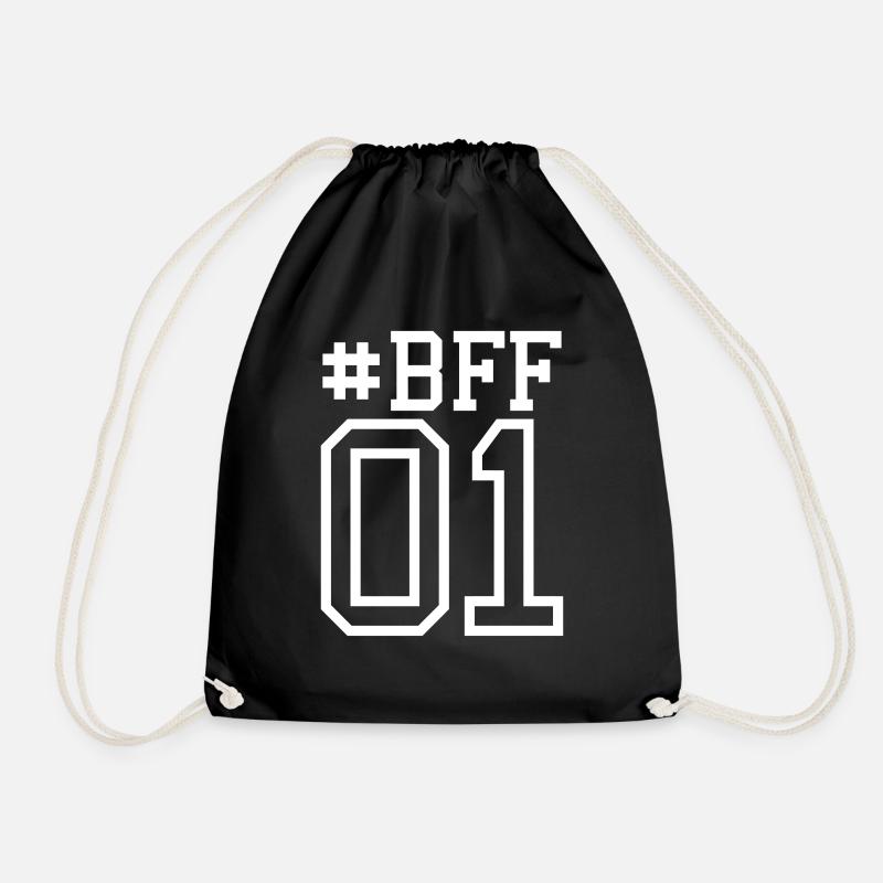 Nummer 01 1 BFF Beste Freunde Freundin - Turnbeutel - Schwarz