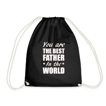 You are the best father in the world - Drawstring Bag - black - Front