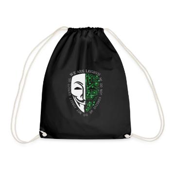 Anonymous - Drawstring Bag - black - Front