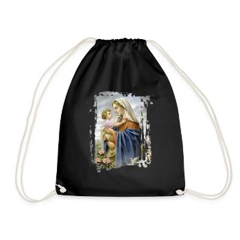 Holly Mary Maria Madonna Mariana Jungfrau Maria - Turnbeutel - Schwarz - Vorne