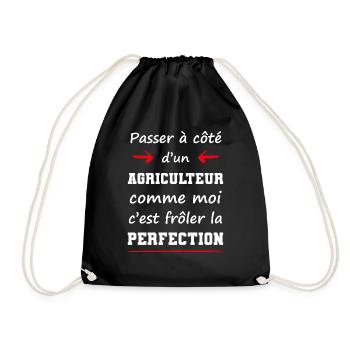 cadeau marrant perfection agriculteur - Sac de sport léger - noir - Devant