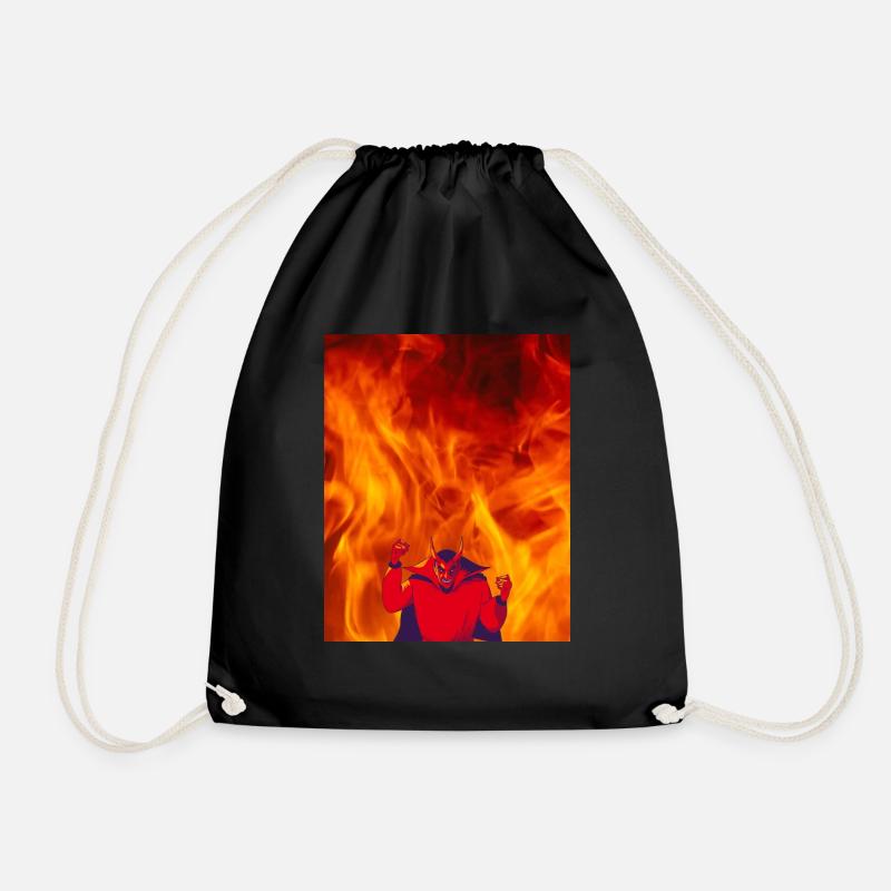 Devil in hell - Drawstring Bag - black