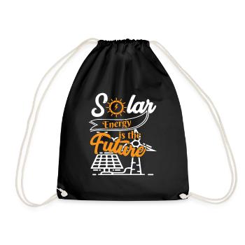 Solar Energy is the Future - Drawstring Bag - black - Front
