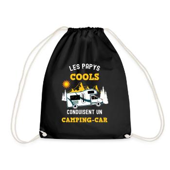 Camping-car papy cool - Sac de sport léger - noir - Devant